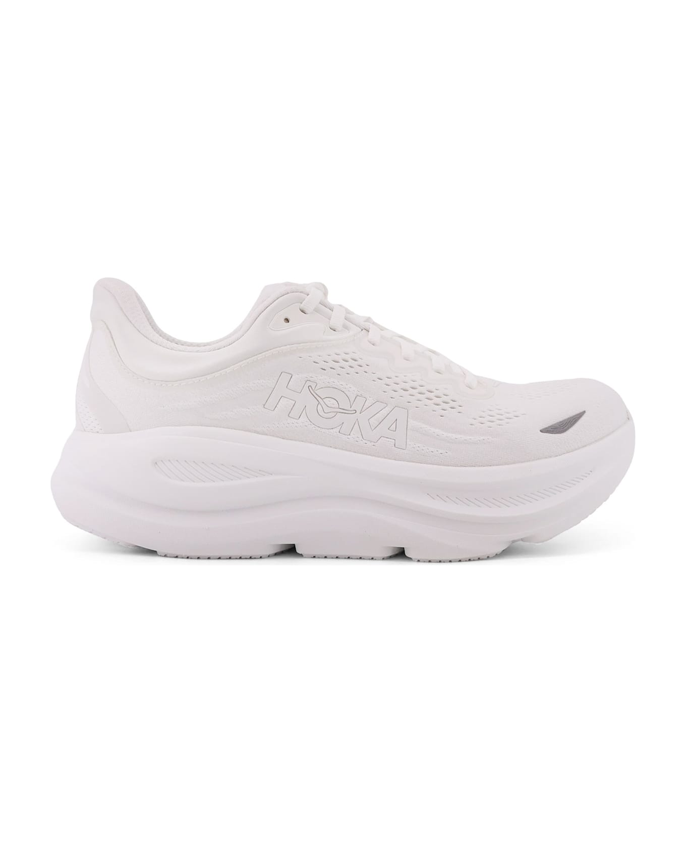 Hoka M Bondi 9 Synthetic Fabric Sneakers - White