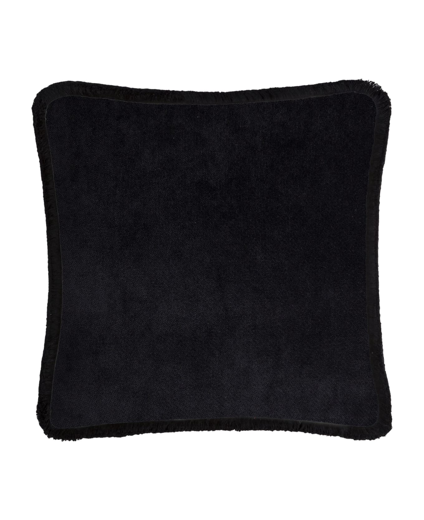 Lo Decor Happy Velvet Pillow - black/black