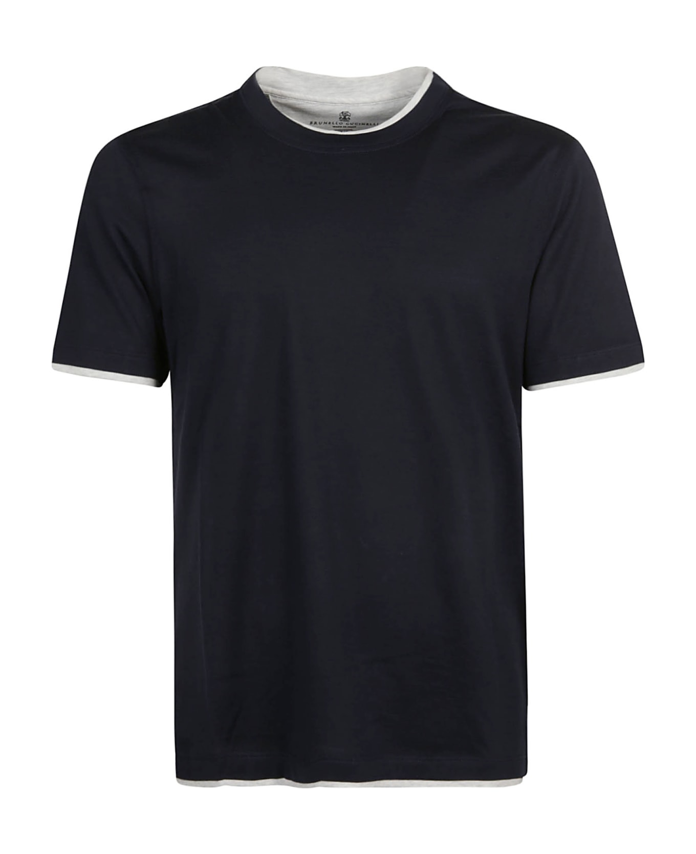 Brunello Cucinelli Regular Plain T-shirt - Blue