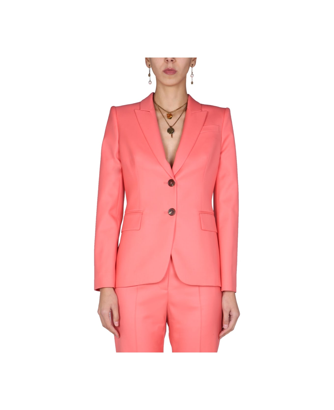 Alexander McQueen Jacket With Two Buttons - PINK