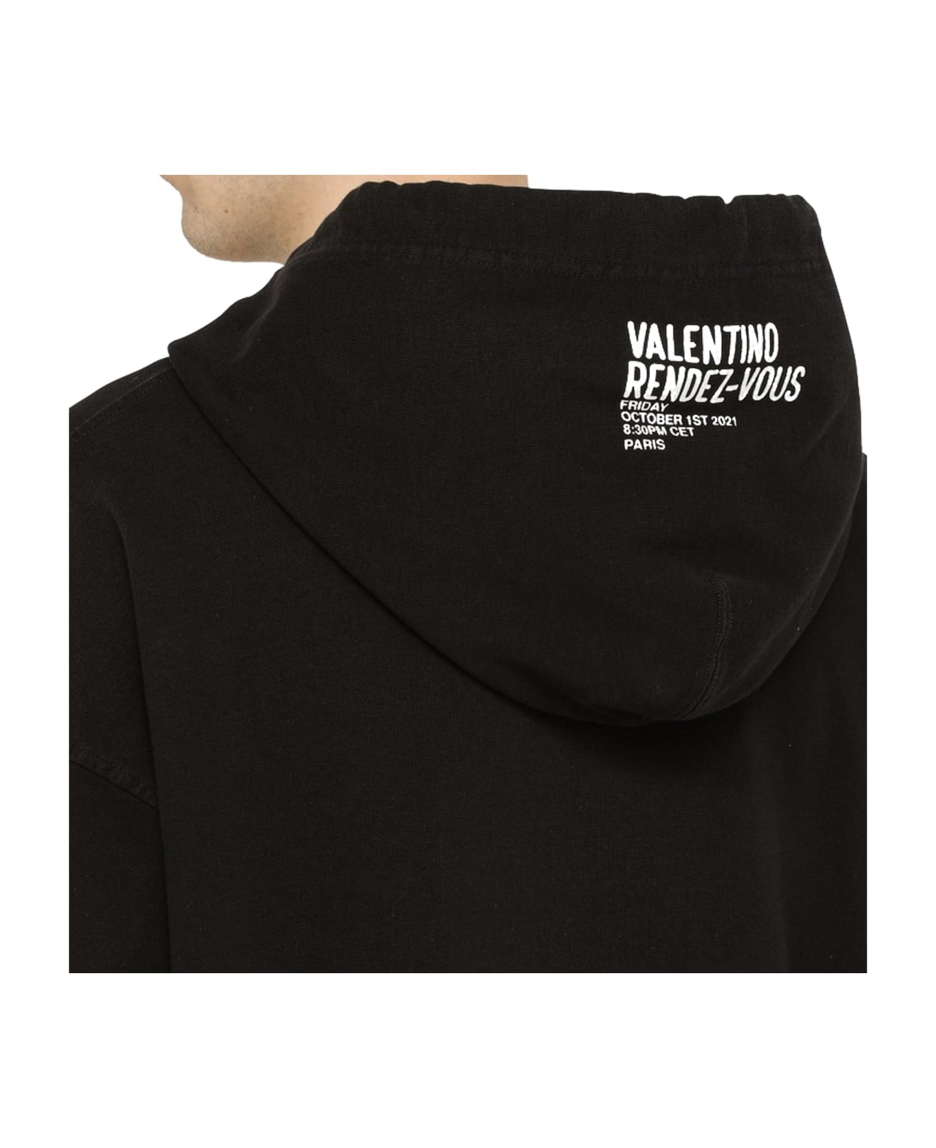 Valentino Graphic Printed Sweatshirt - Black フリース
