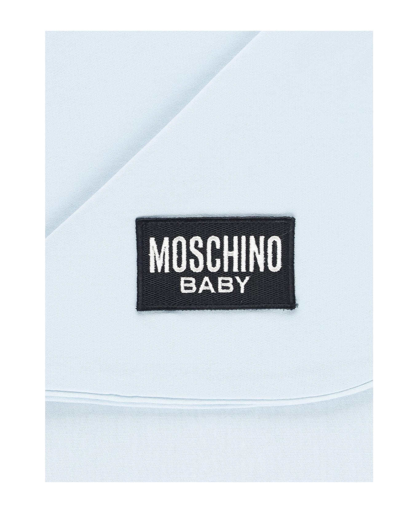 Moschino Blanket With Logo - Light Blue