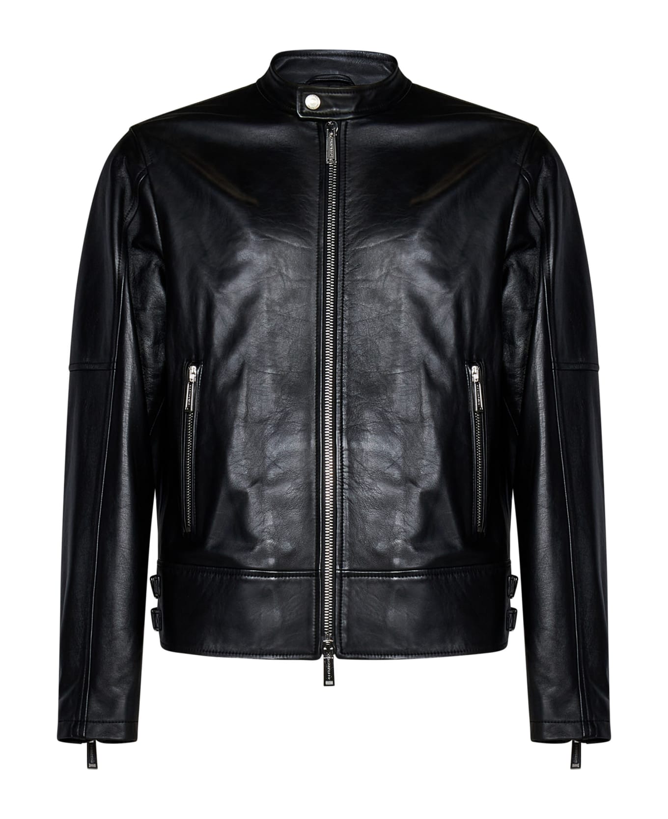 Dsquared2 Leather Biker Jacket - Black レザージャケット