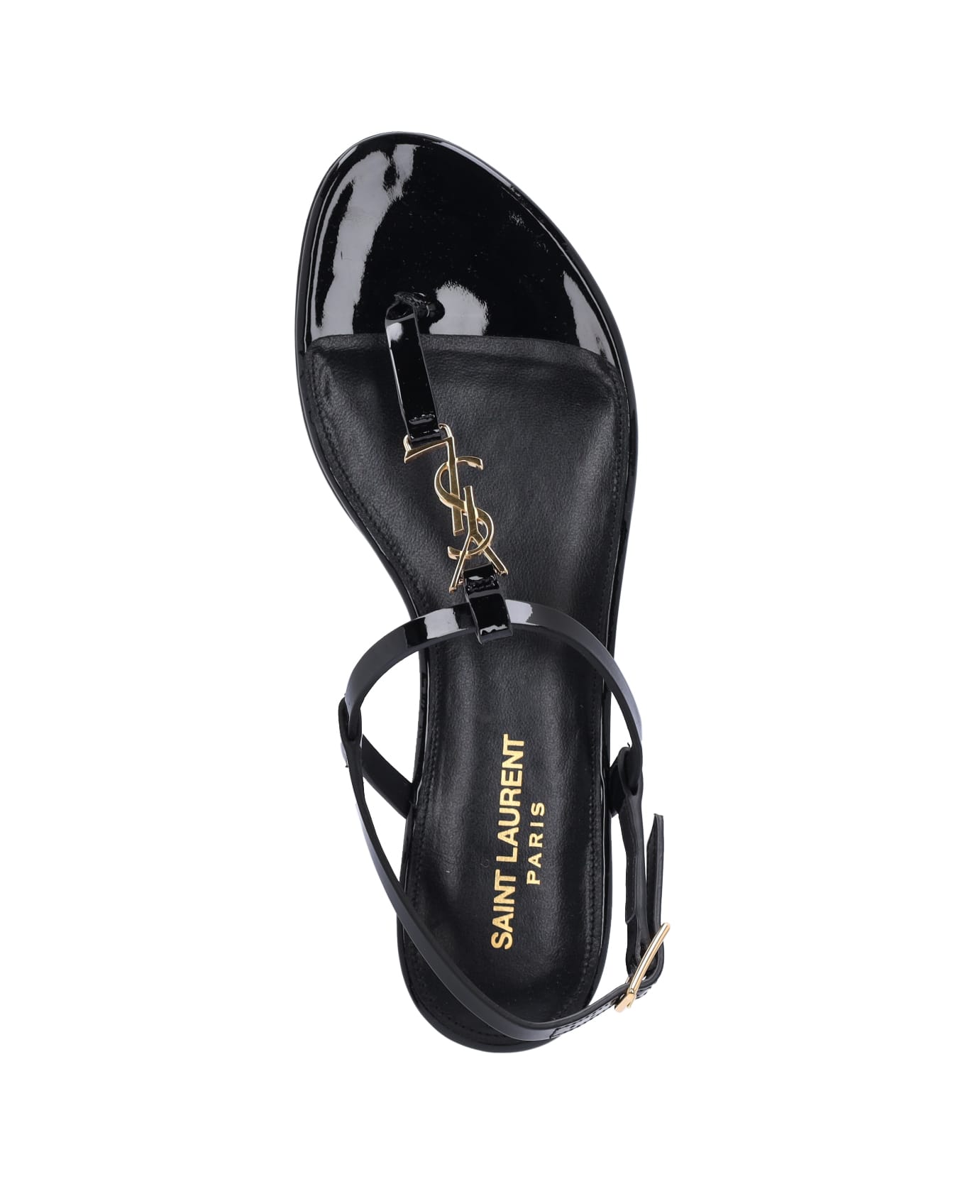 Saint Laurent 
cassandra
 Flat Sandals - Nero