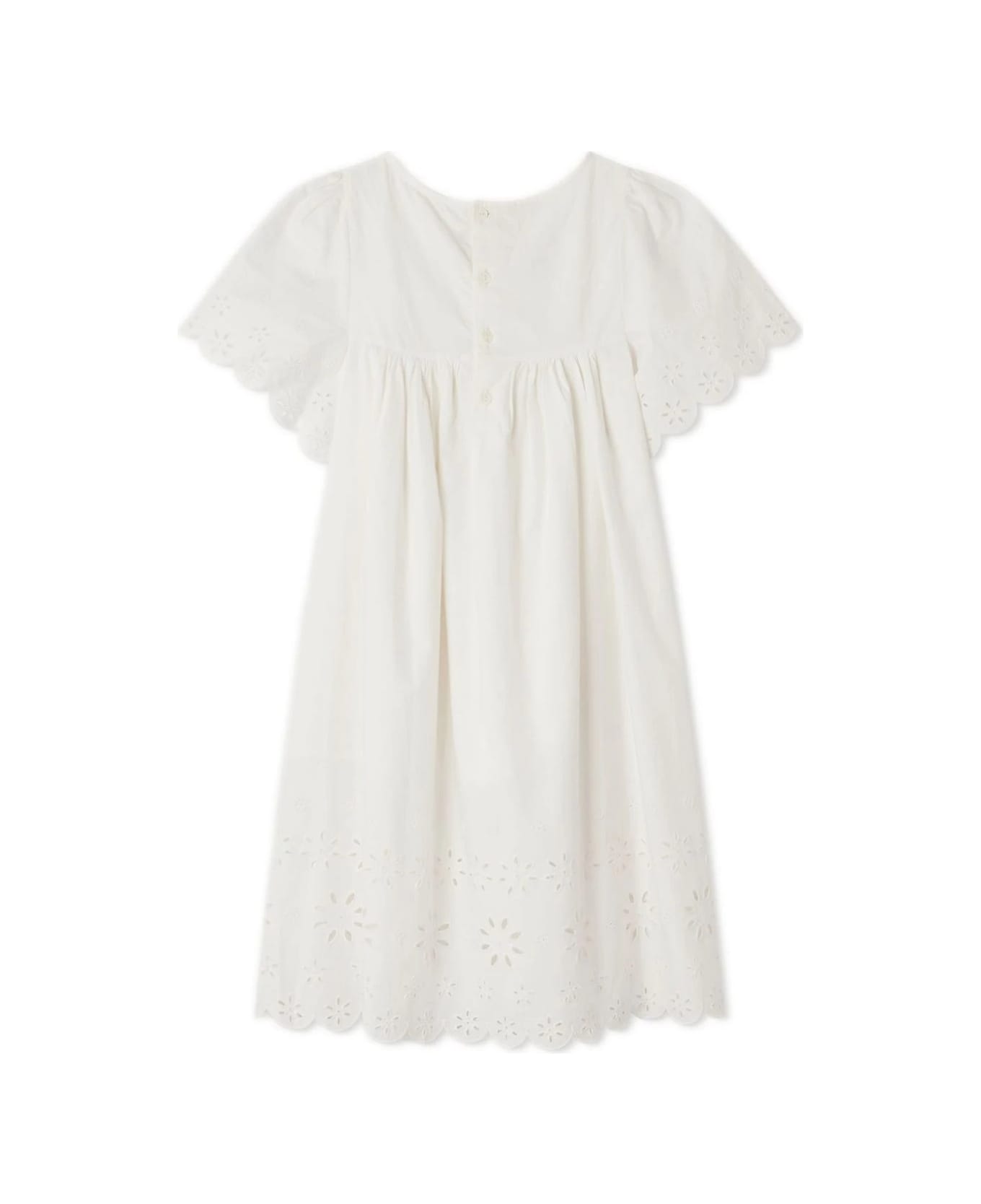 Bonpoint Milk White Francesca Dress - Blanc Lait ワンピース＆ドレス