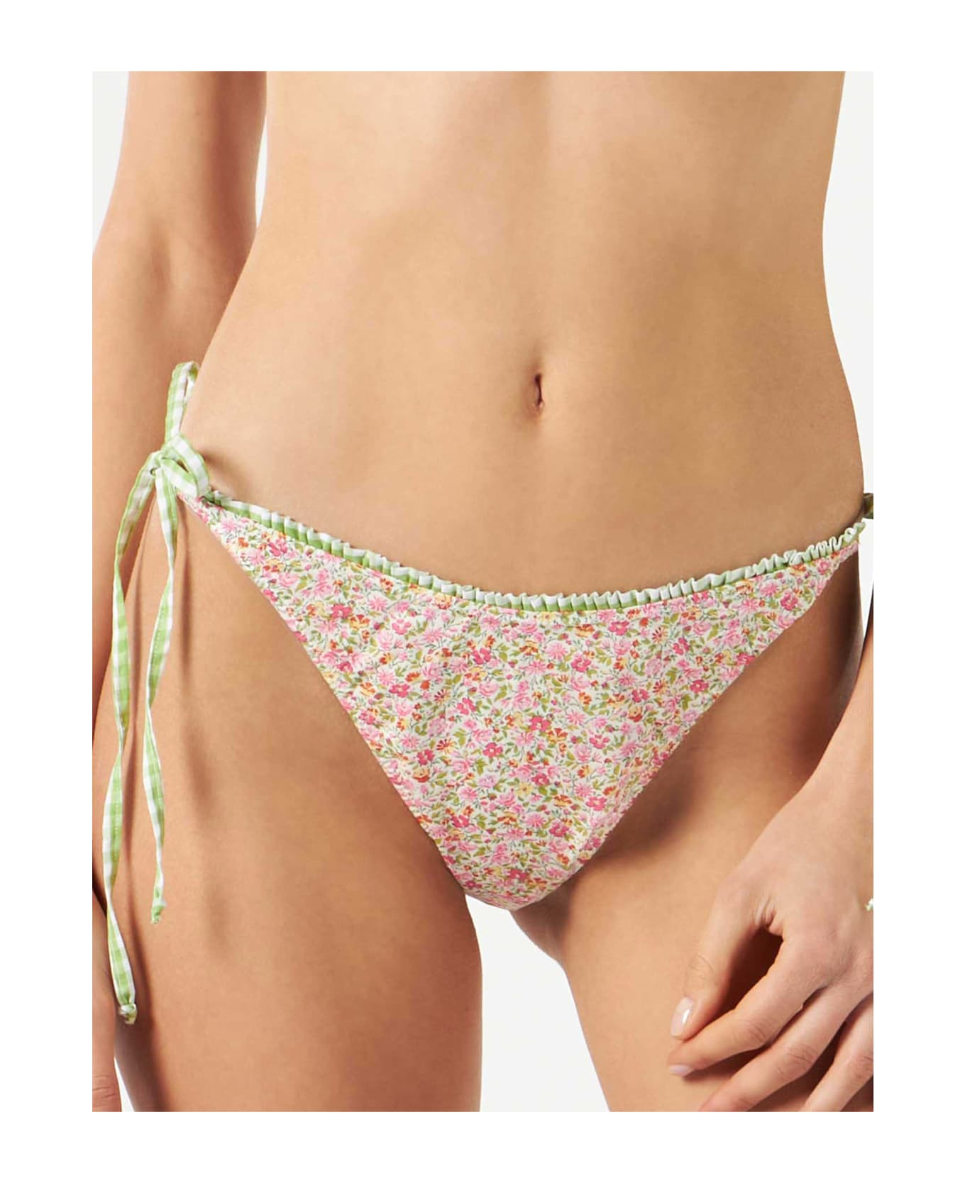 MC2 Saint Barth Woman Swim Briefs With Liberty Print | Made With Liberty Fabric - GREEN