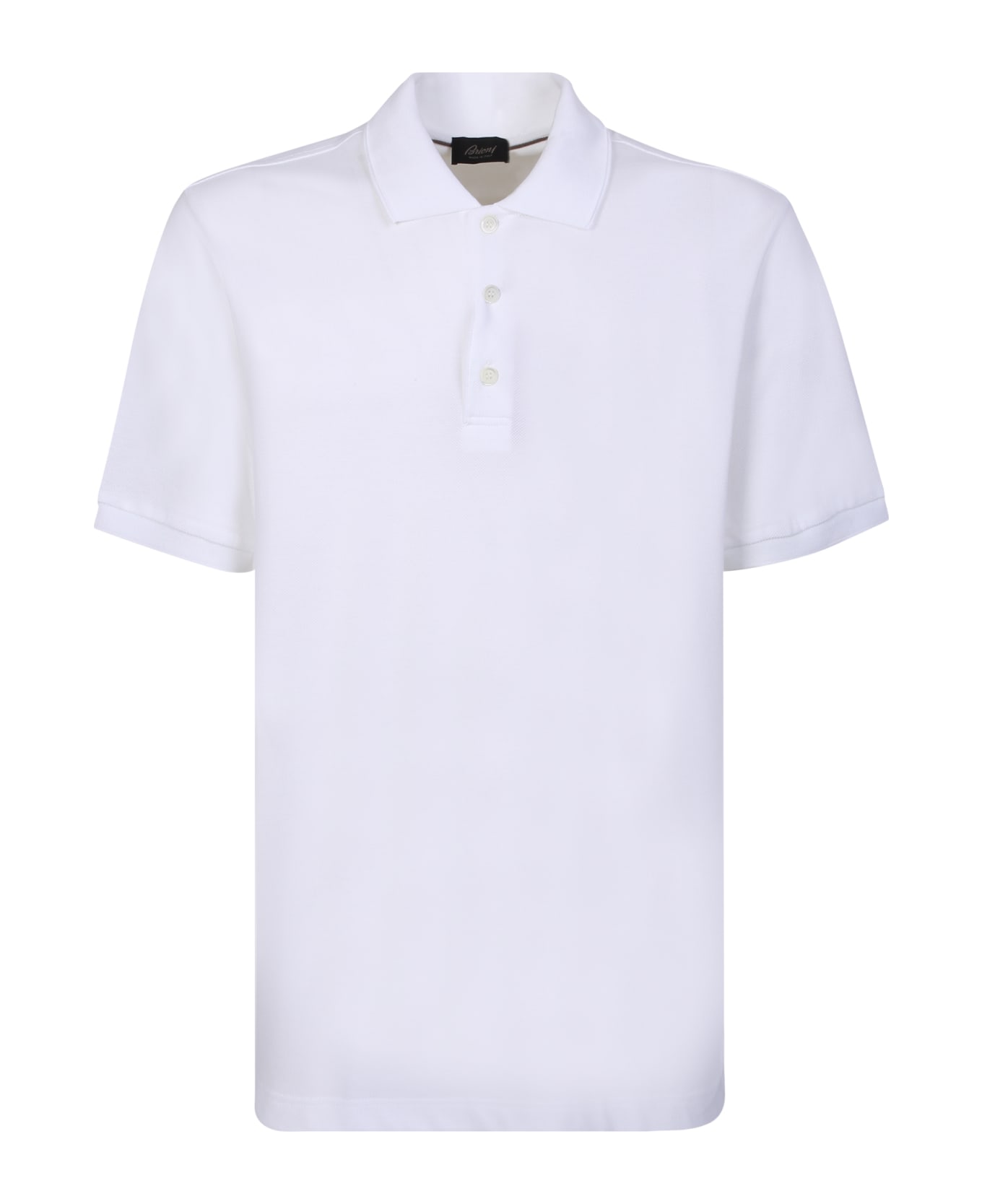 Brioni White Cotton Polo Shirt - White