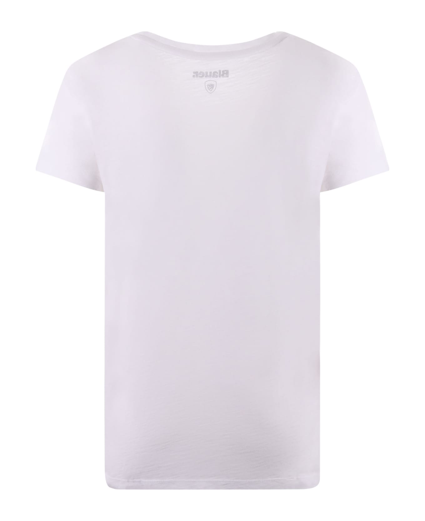 Blauer T-shirt - Bianco Tシャツ