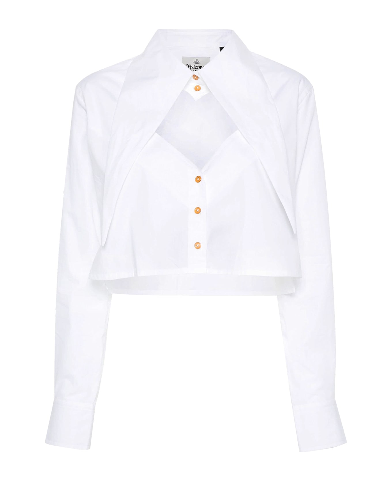 Vivienne Westwood White Cropped Shirt - WHITE