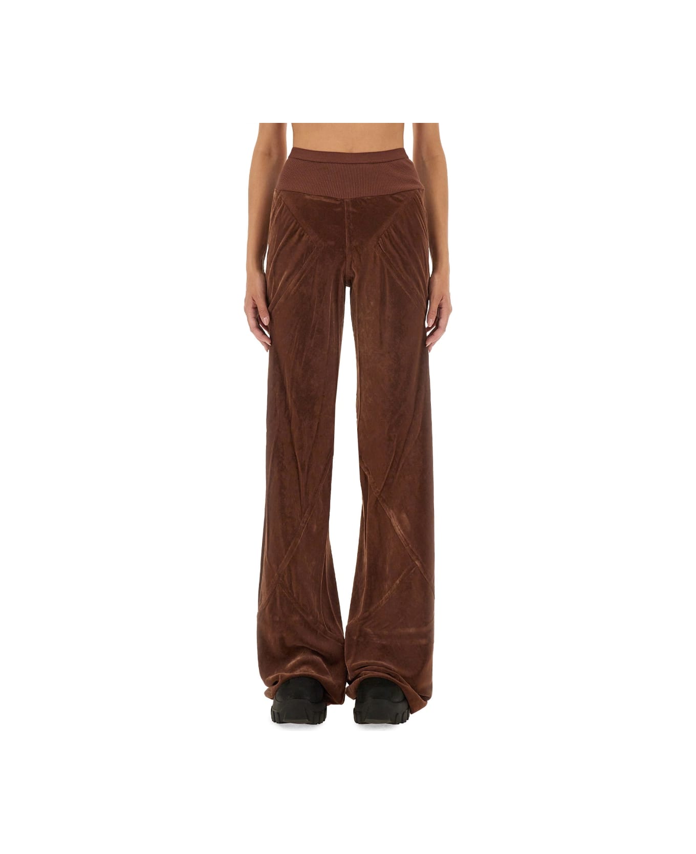 Rick Owens Silk T-shirt - BROWN