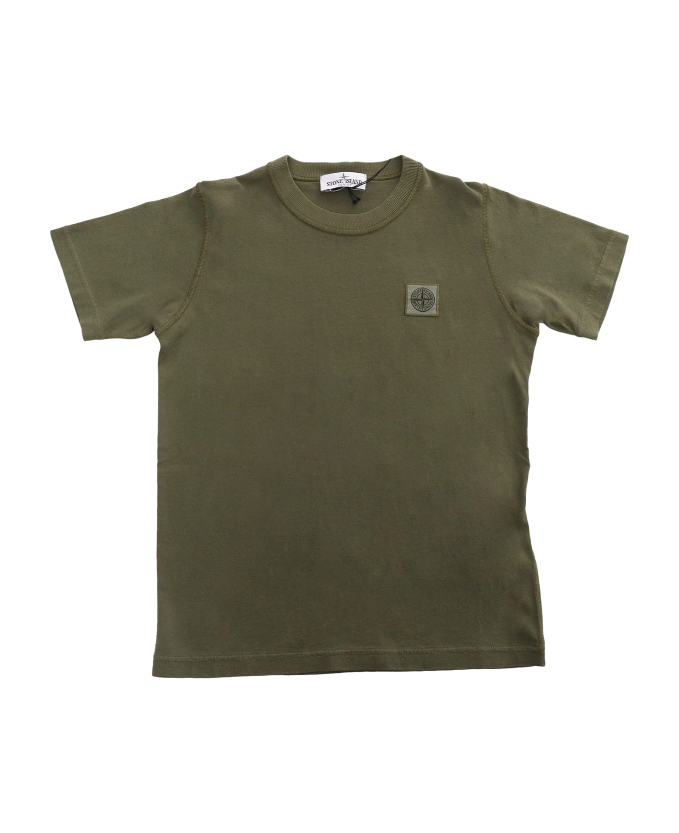 Stone Island Junior Military Green T-shirt - GREEN