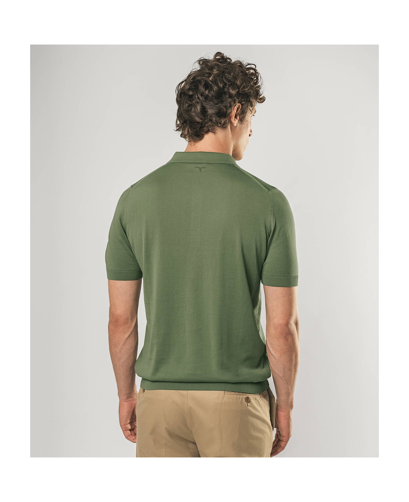 Larusmiani Ischia Polo Sweater - Olive
