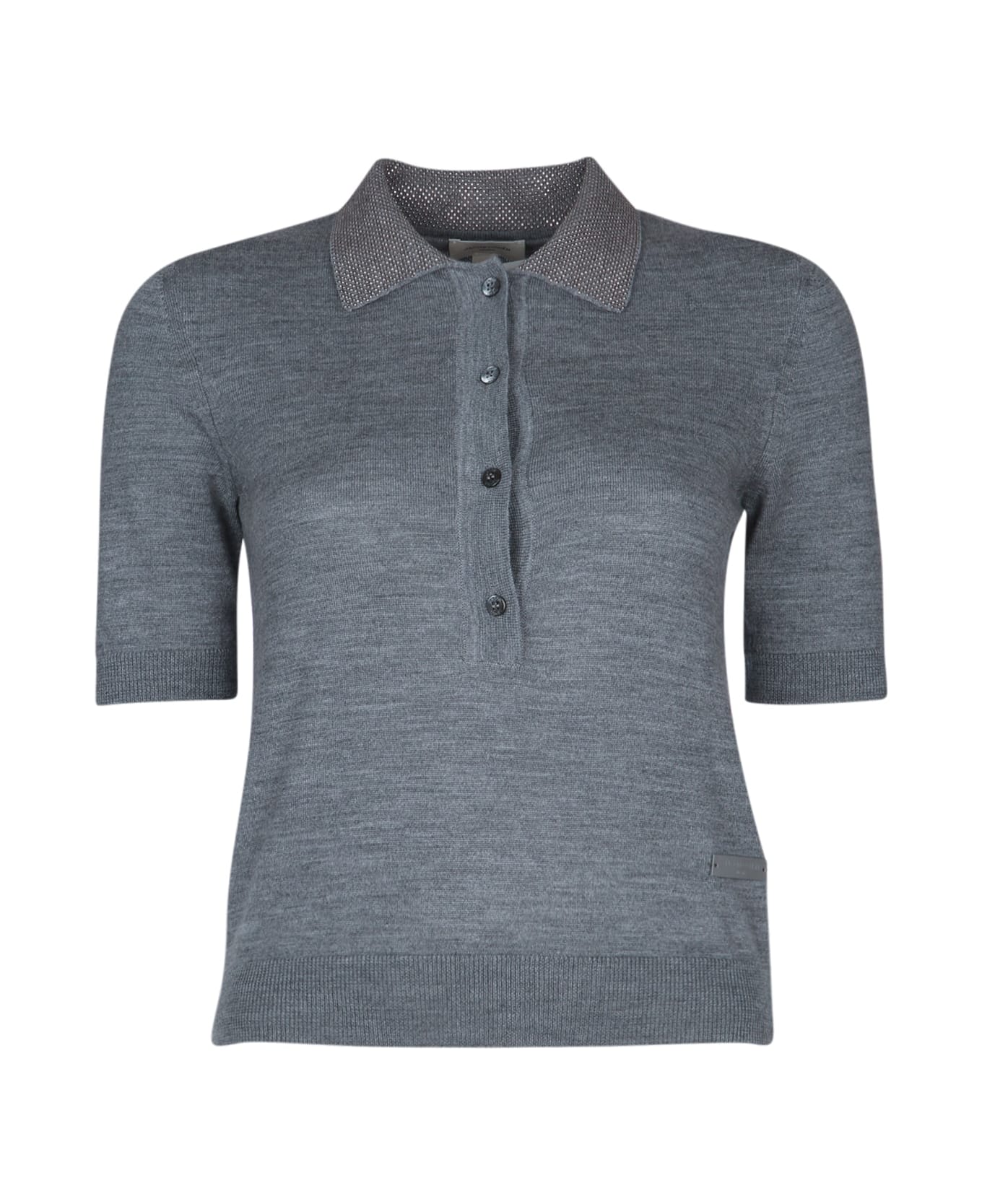 Jacob Cohen Polo M/m Collo Borchiette - DARK GREY