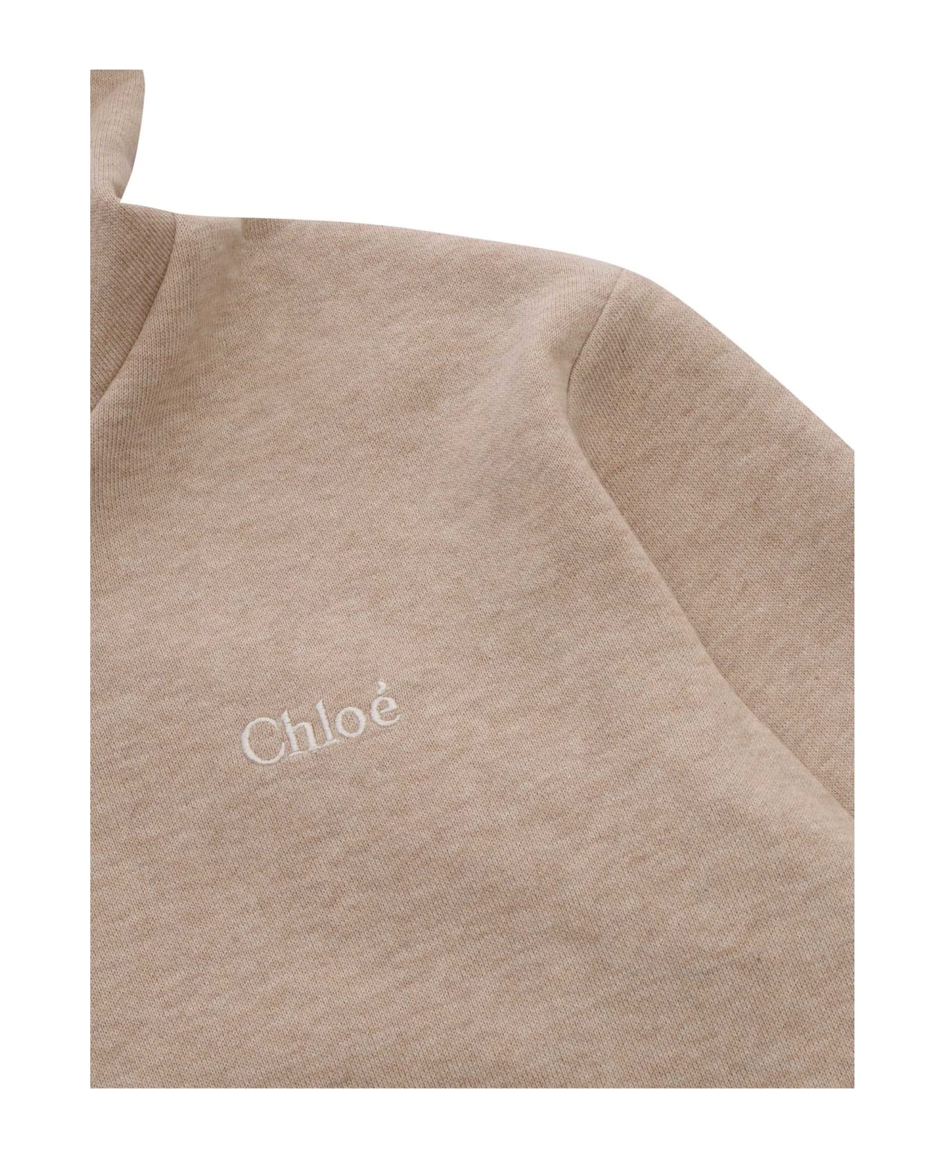 Chloé Hoodied Sweater - BEIGE