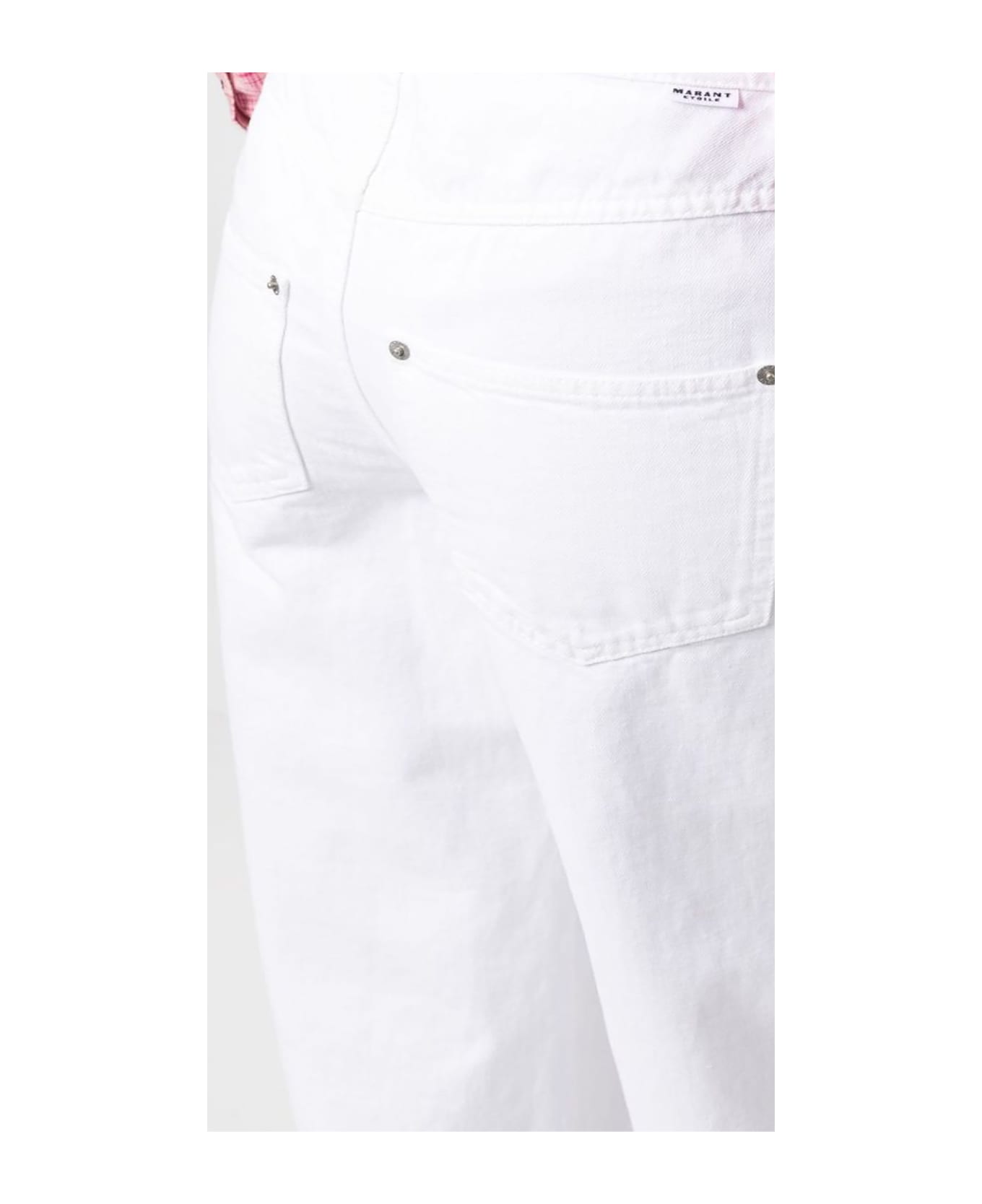 Marant Étoile White Cotton Jeans - Bianco