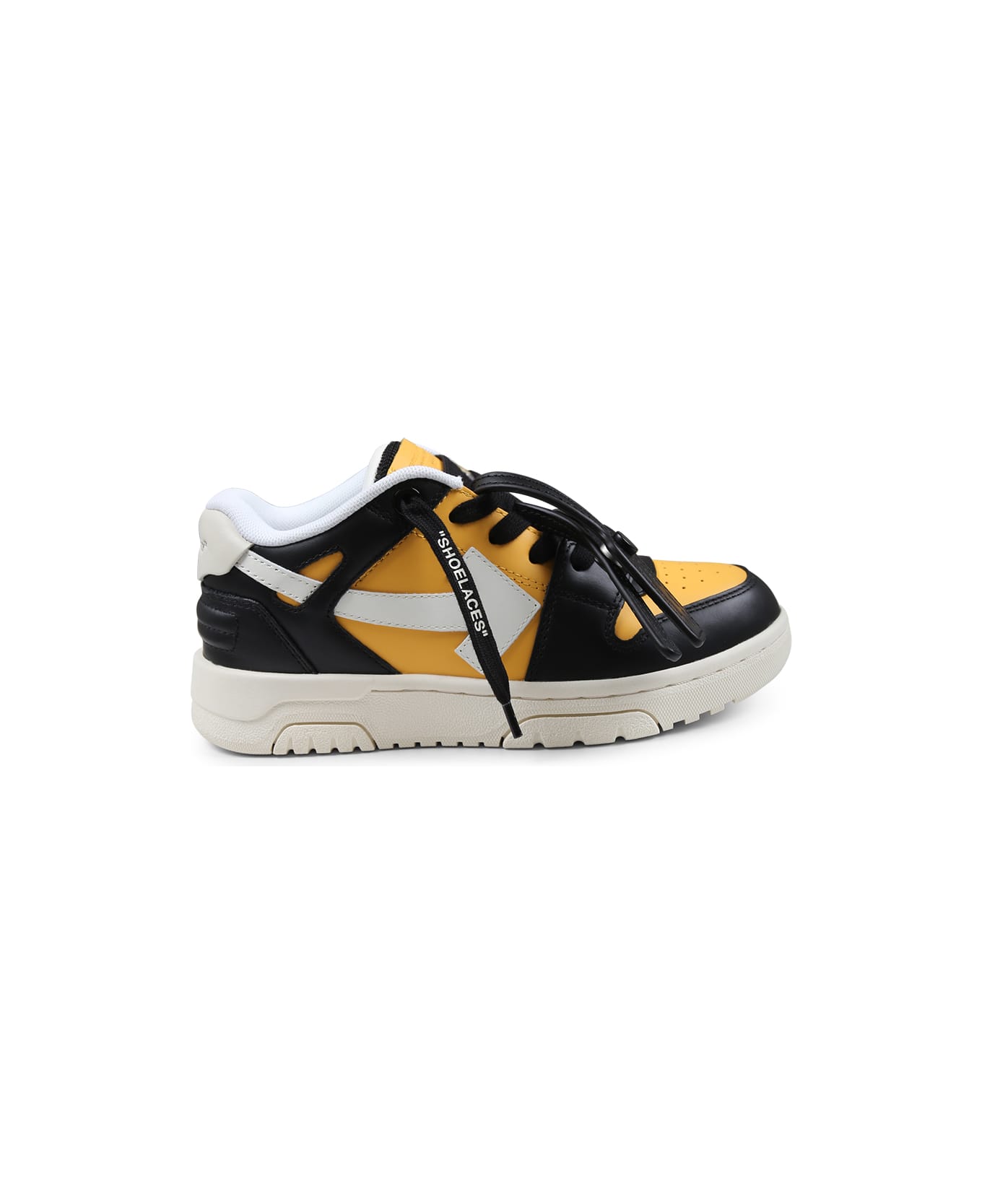 Off-White Yellow Sneakers For Boy With Arrow - Yellow