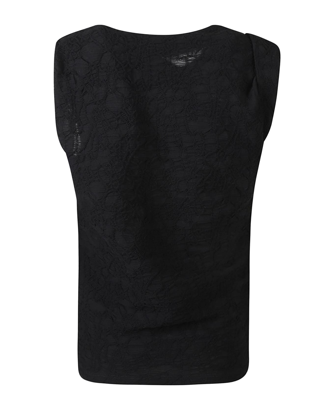 Isabel Marant Crinkled Asymmetric Jersey Top - Black