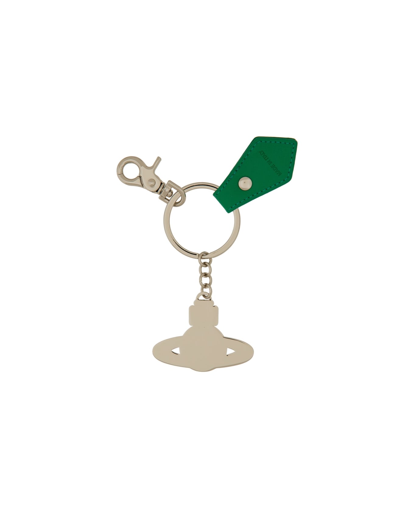 Vivienne Westwood Keychain With Orb Logo - GREEN キーリング