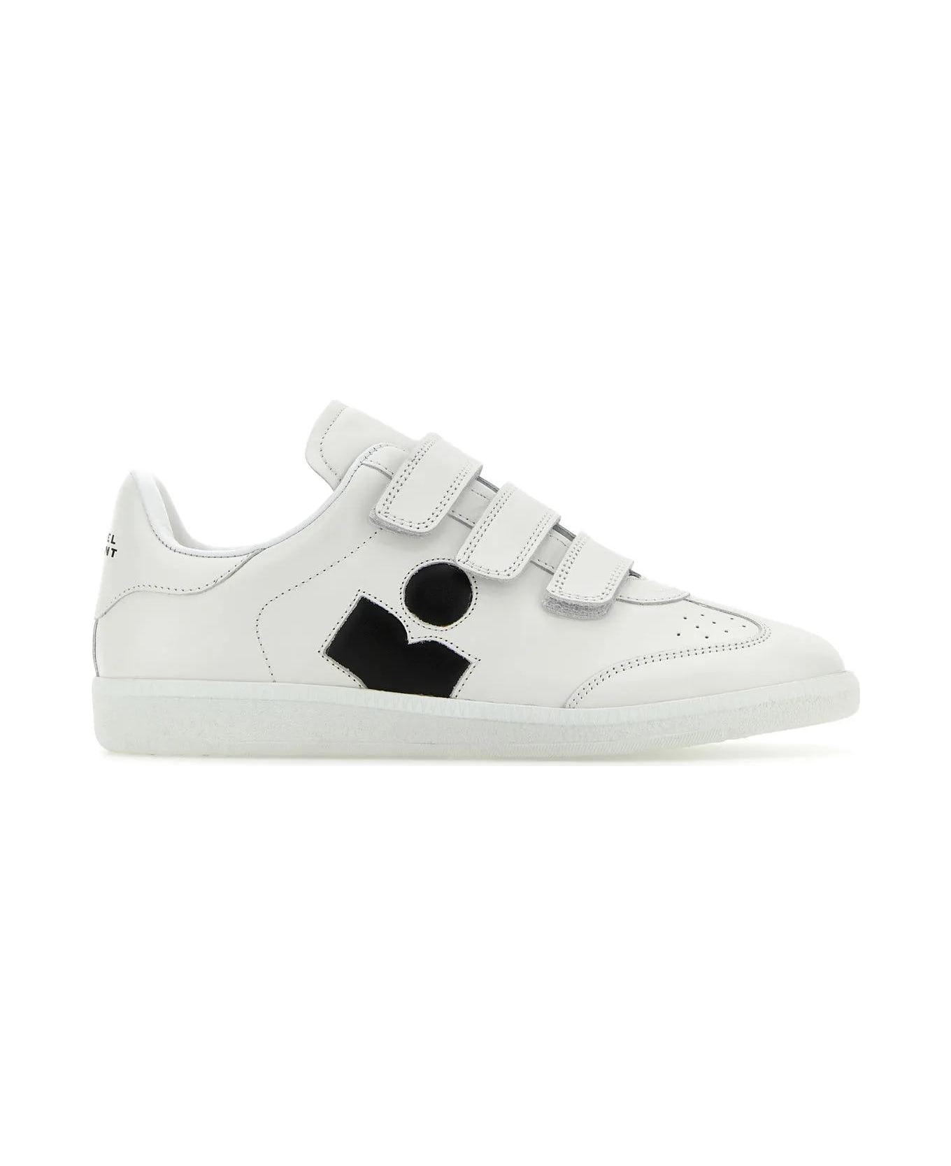 Isabel Marant White Leather Logo Classic Sn Sneakers - White