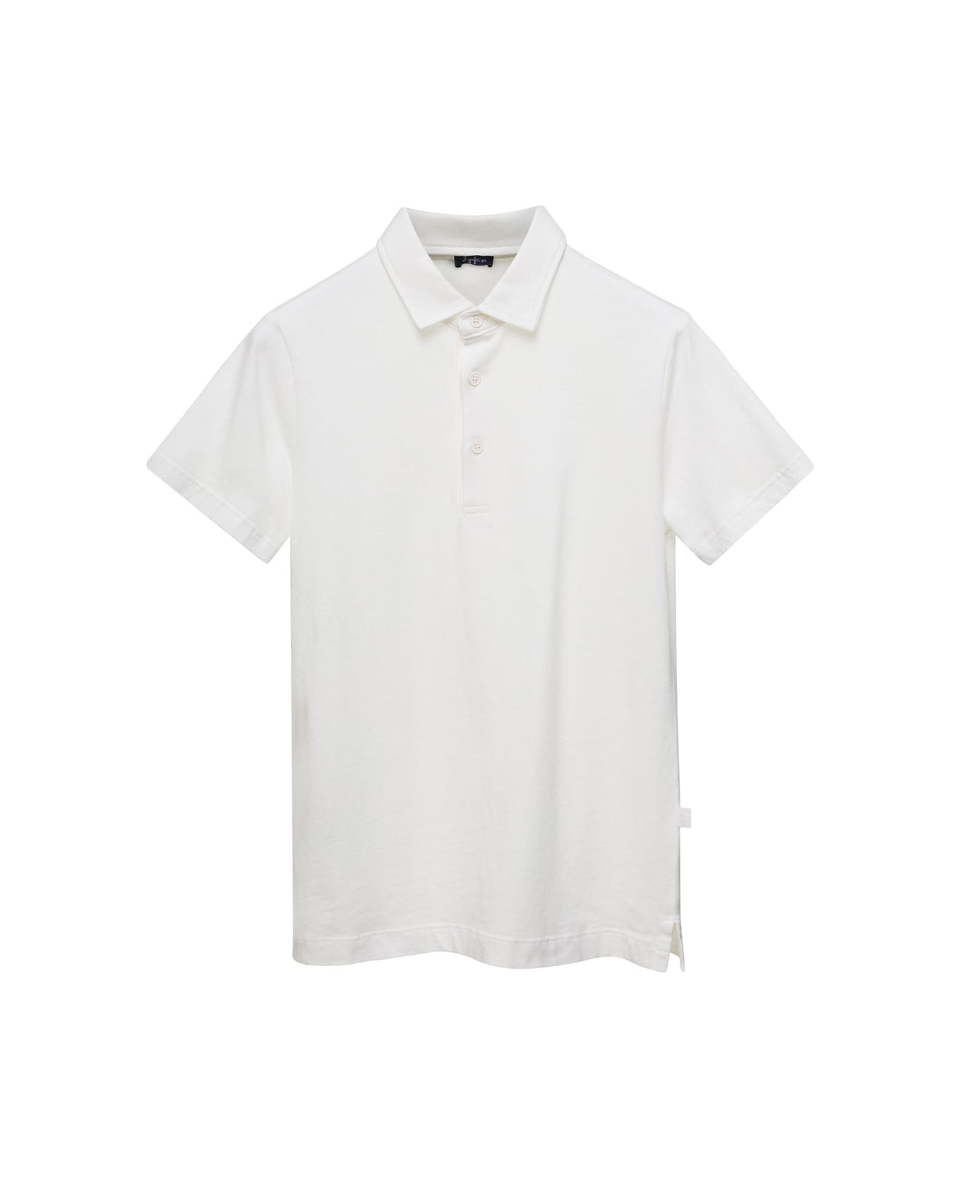 Il Gufo White Polo With Classic Collar In Cotton Baby - White Tシャツ＆ポロシャツ