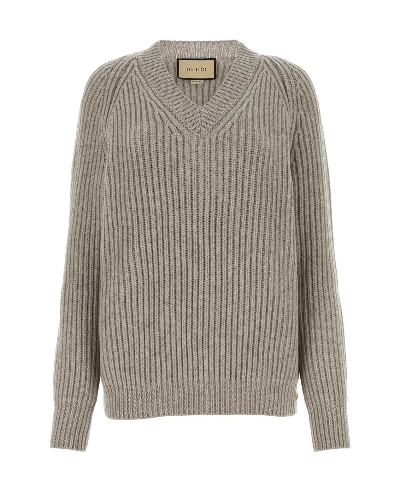 Gucci Dove Grey Wool Sweater - WARMGREY