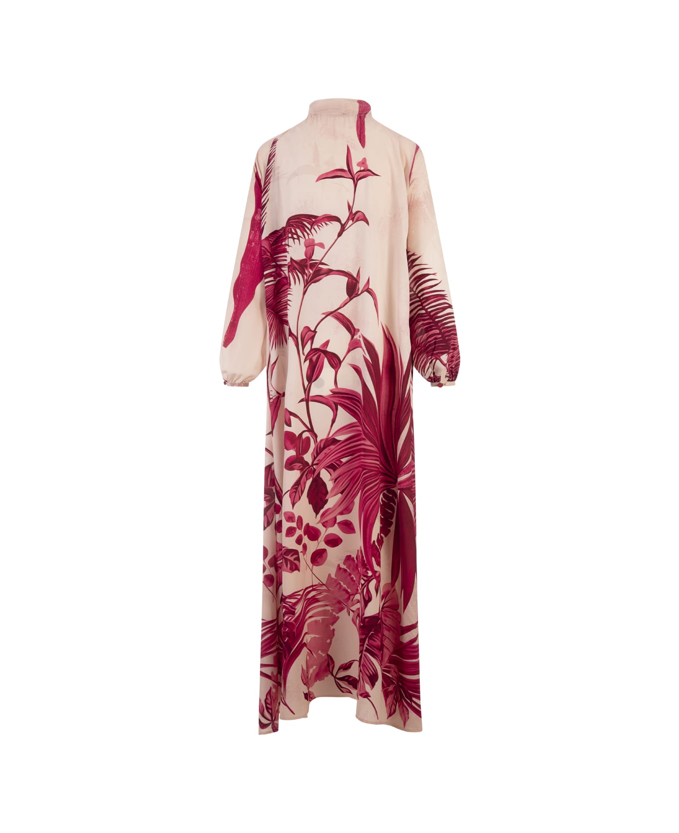 For Restless Sleepers Pink Palms Elone Long Dress - Pink ワンピース＆ドレス