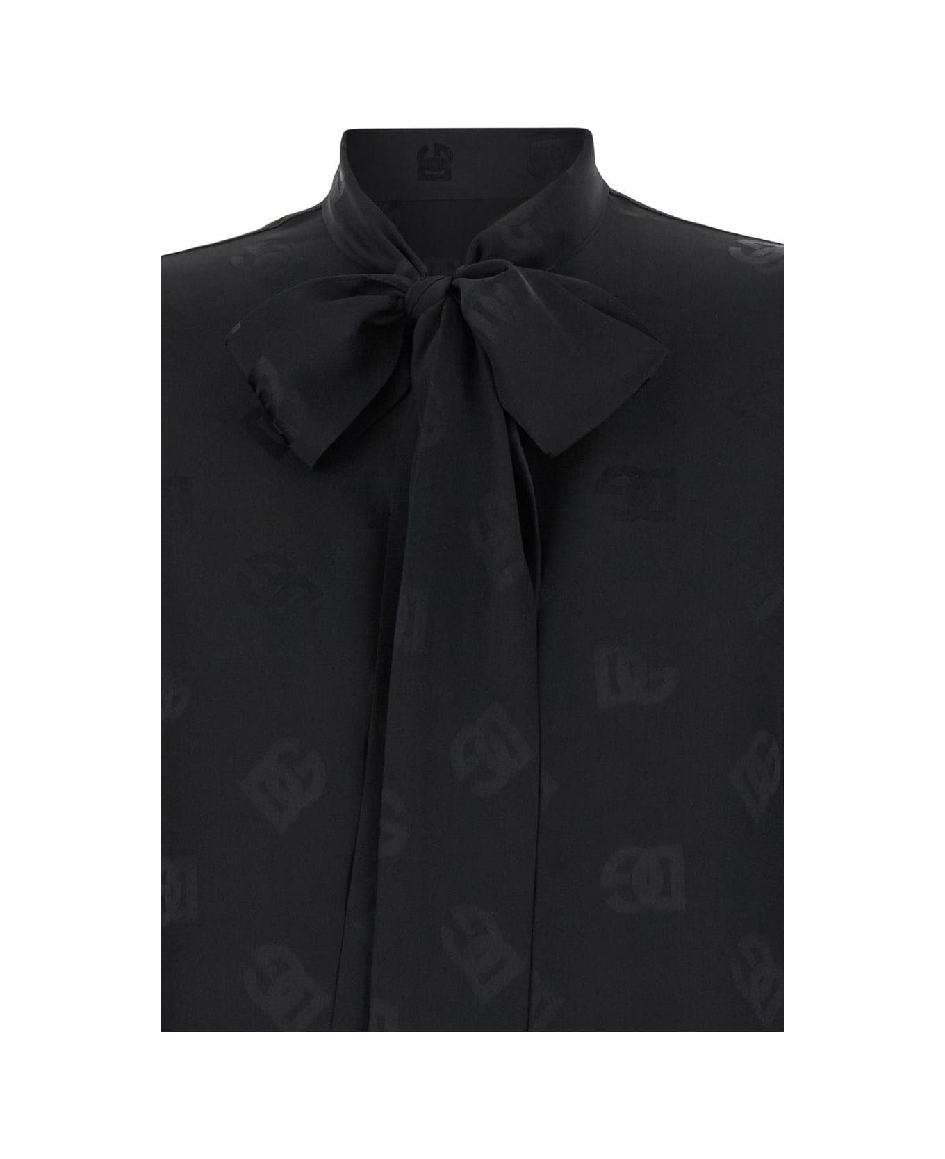 Dolce & Gabbana Dg Logo Blouse - BLACK