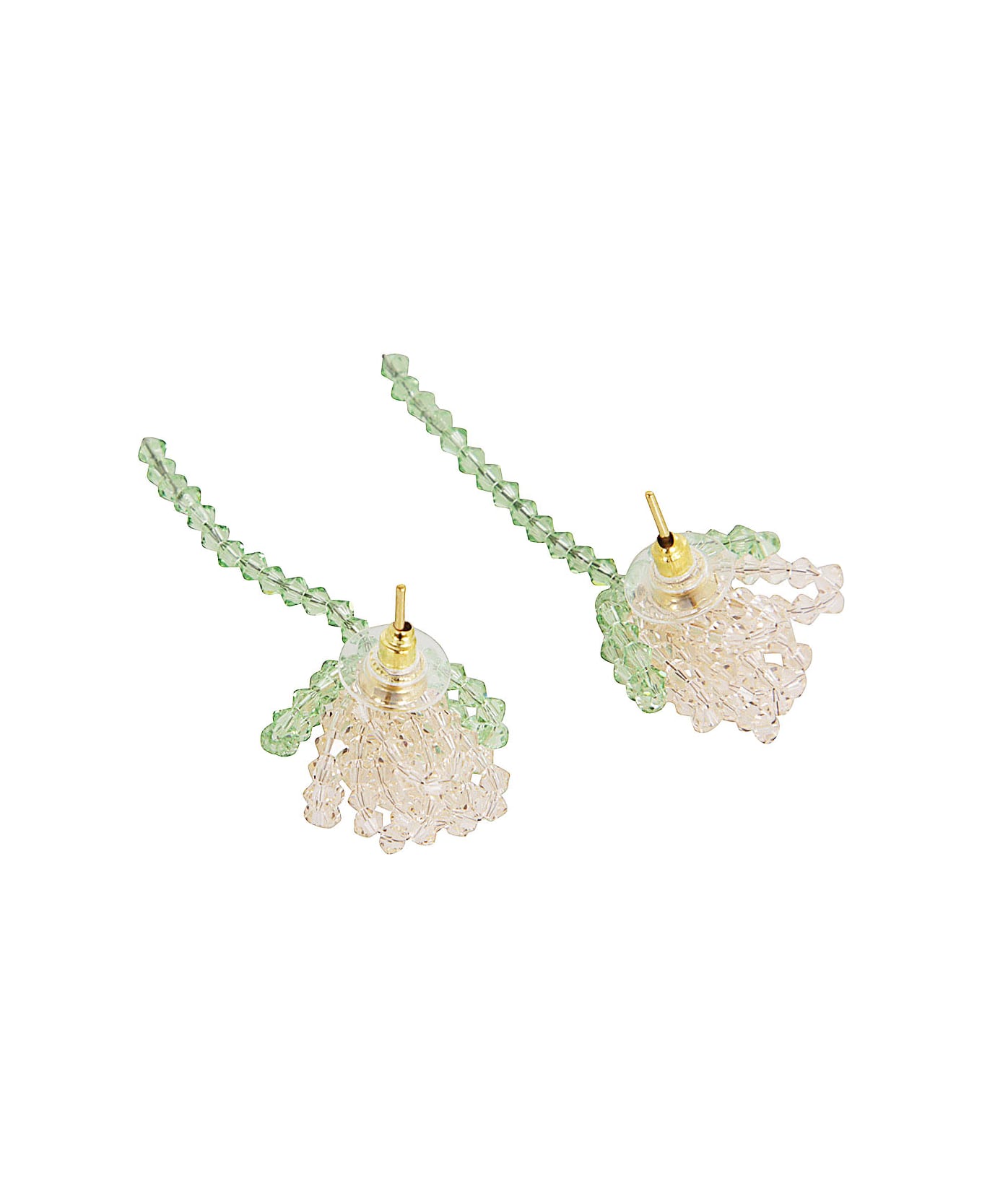 Simone Rocha Cluster Crystal Flower Earring - Nude Mint