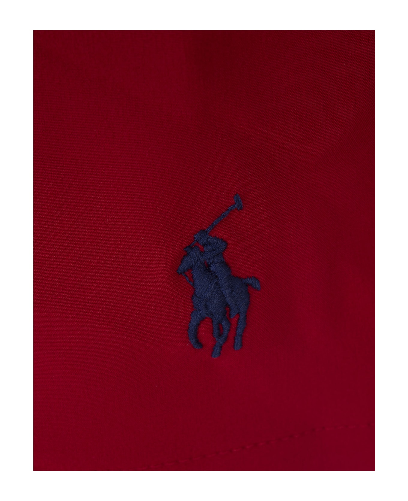 Ralph Lauren Red Swim Shorts With Embroidered Pony - Red