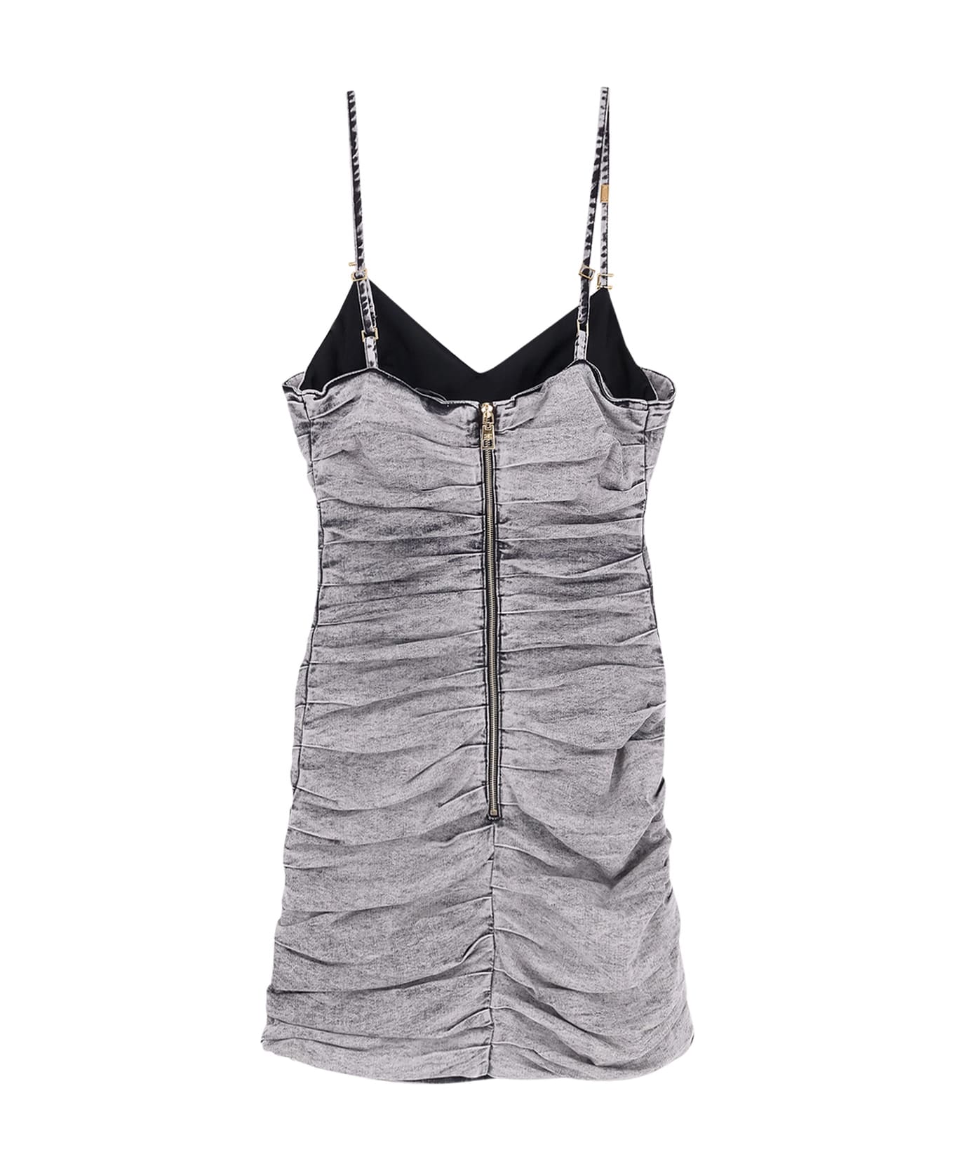 Elisabetta Franchi Denim Mini Dress - Grey