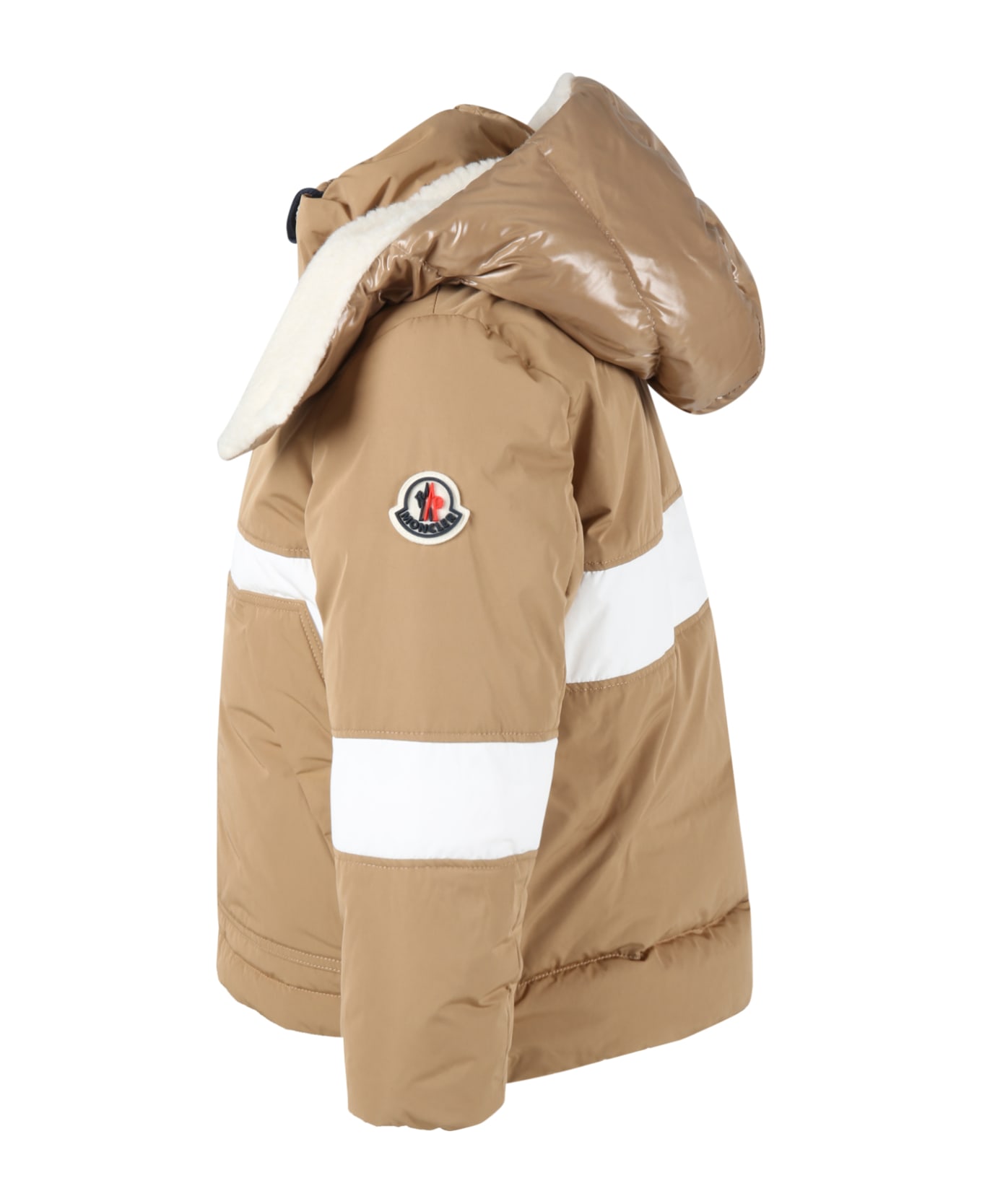 Moncler Beige ''olcay'' Jacket For Boy | italist