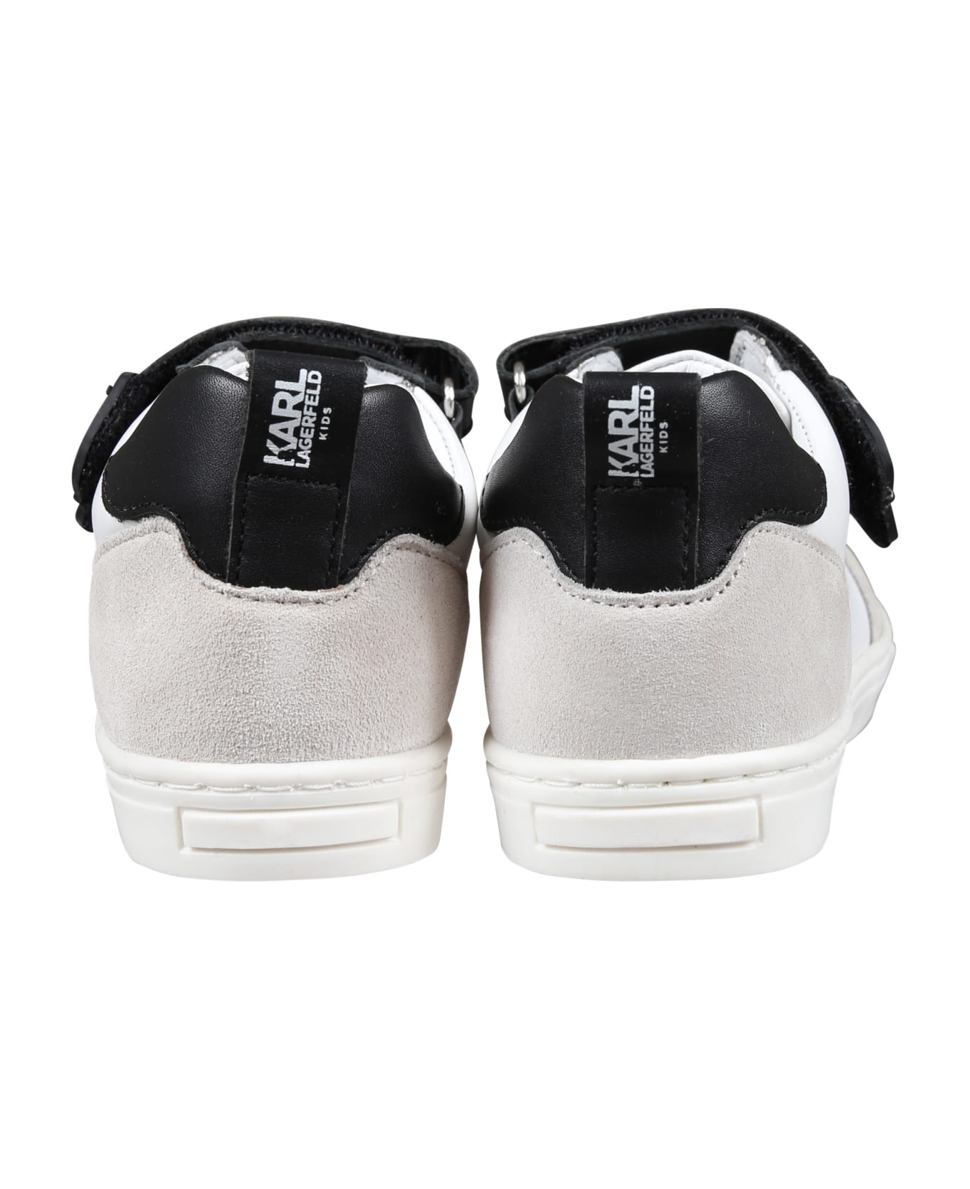 Karl Lagerfeld Kids White Low Sneakers For Kids - White