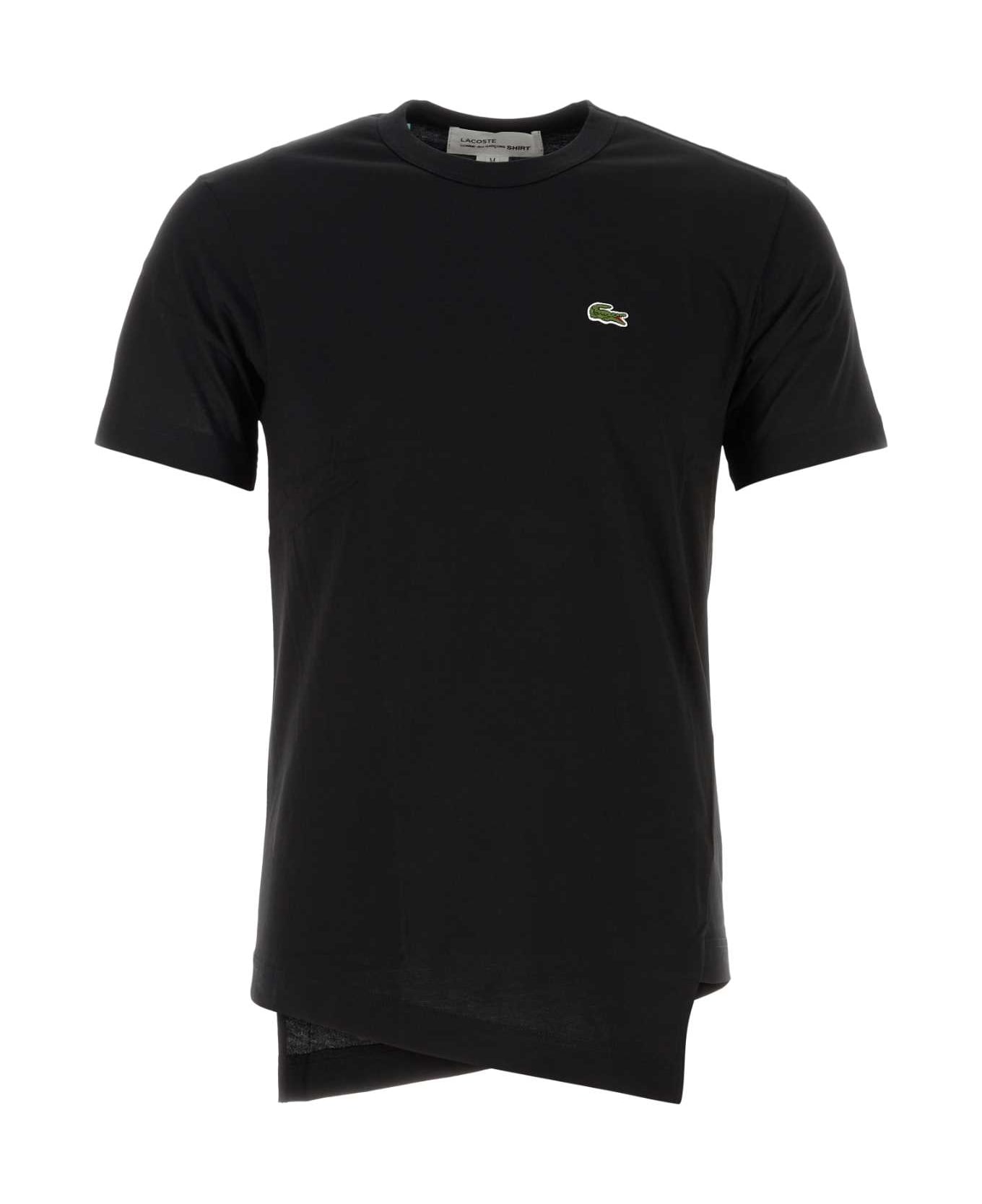 Comme des Garçons Shirt Black Cotton Comme Des Garã§ons Shirt X Lacoste T-shirt - BLACK シャツ