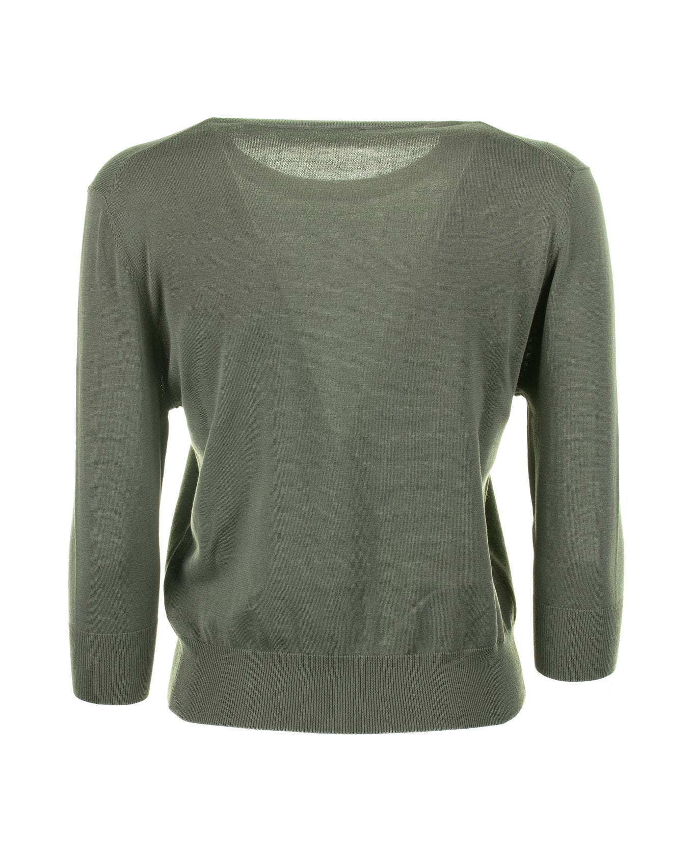Aspesi Green Shirt With 3/4 Sleeves - VERDE ニットウェア