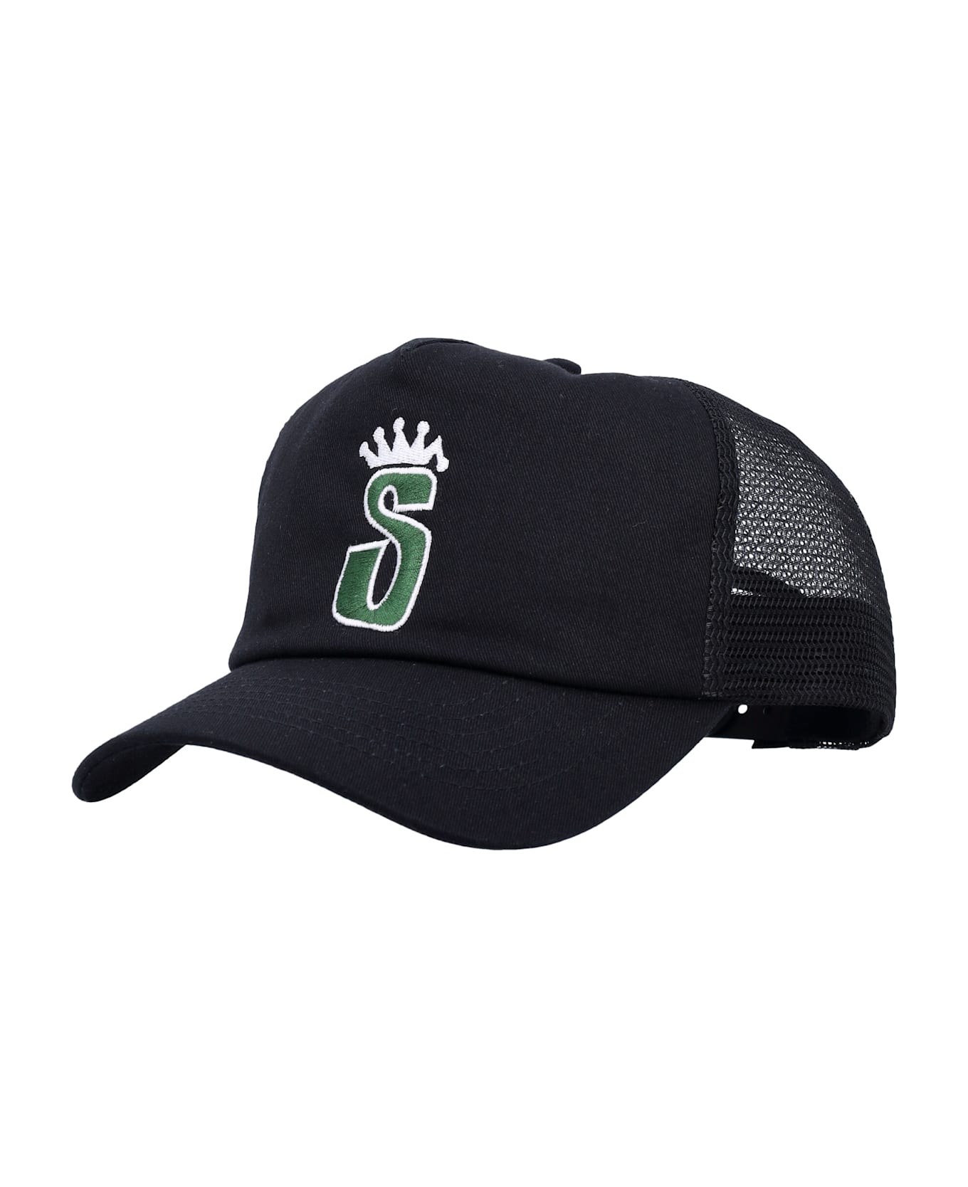 Stussy Trucker S Crown Cap - SHADOW BLACK