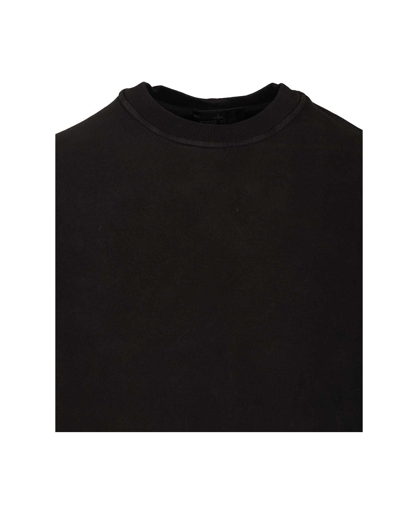 Stone Island Crew Neck Sweatshirt - BLACK