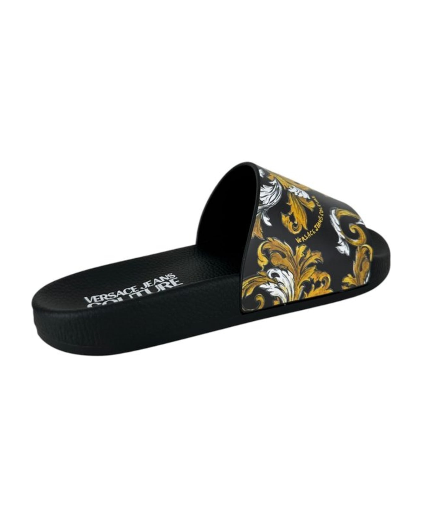 Versace Jeans Couture Rubber Slides - Black
