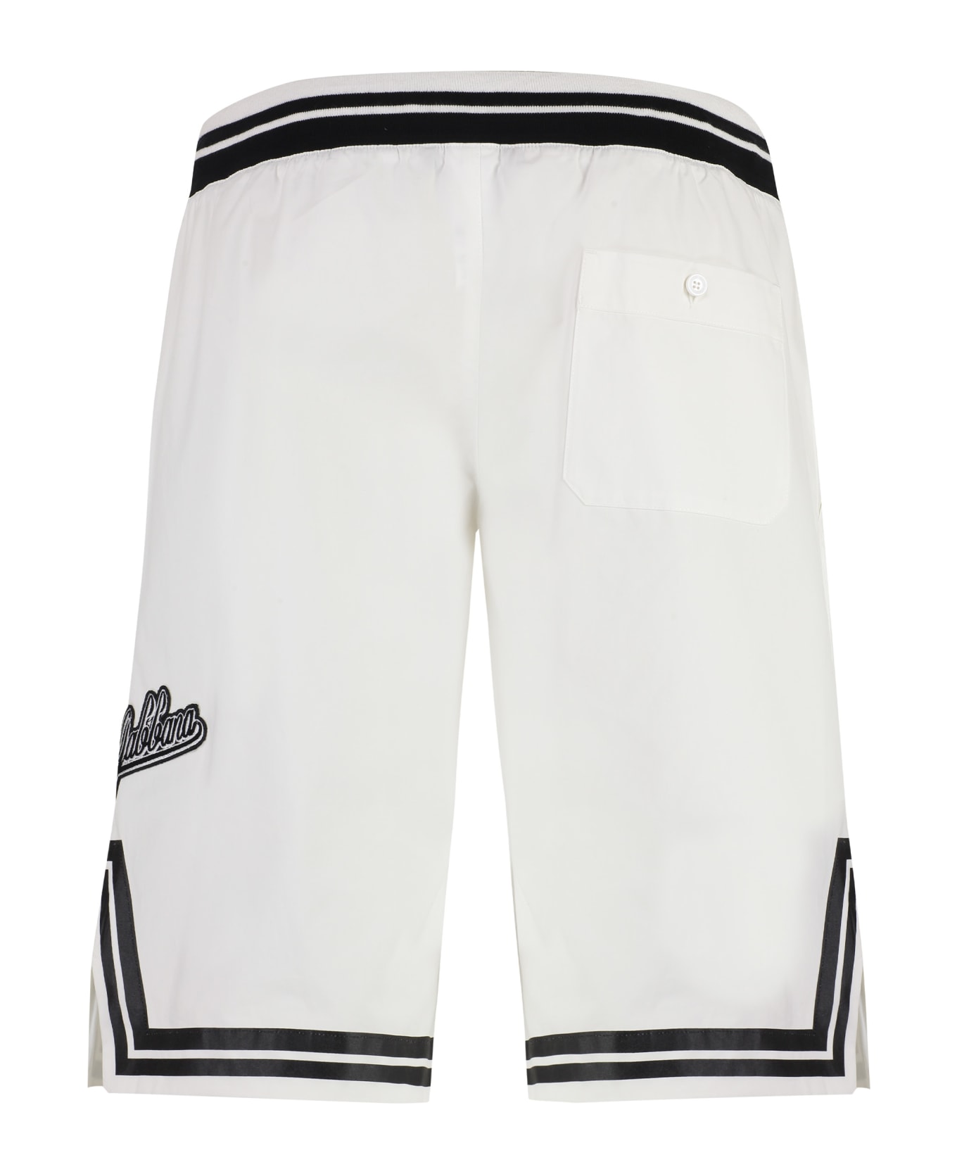 Dolce & Gabbana Cotton Bermuda Shorts - WHITE, black