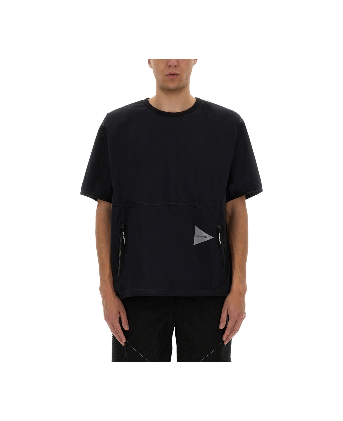 And Wander "pertex" T-shirt - BLACK