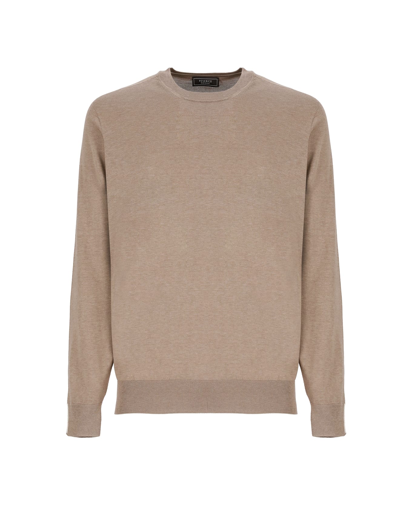 Peserico Silk And Cotton Sweater - Beige