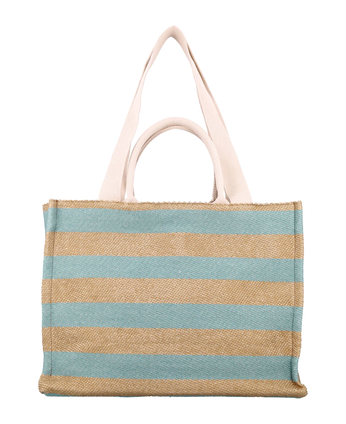 Marni Medium Basket Tote - RAW SIENNA + PALE MINT