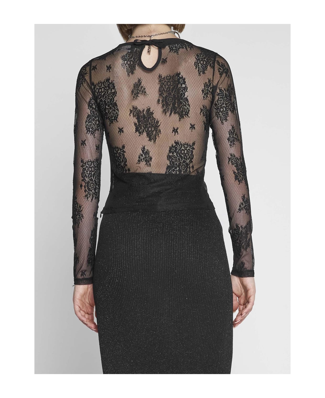 GCDS Lace Top - Black