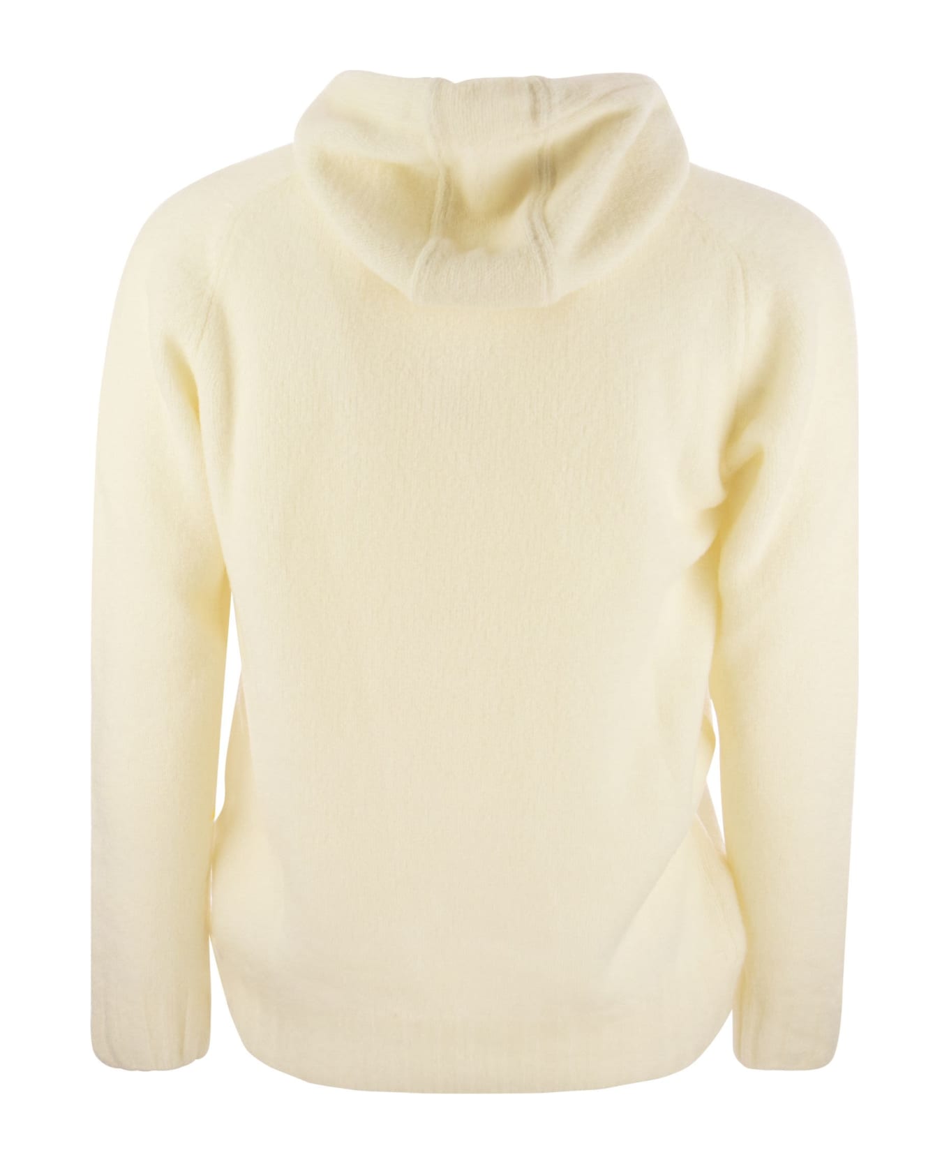 Tagliatore Wool Pullover With Hood - Cream フリース