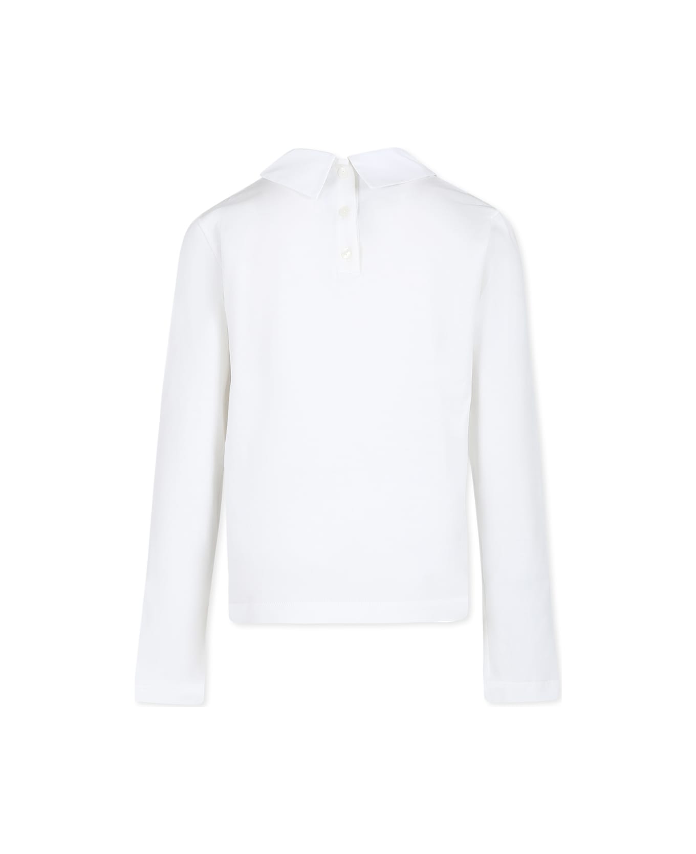 Dolce & Gabbana White T-shirt For Girl With Logo - White