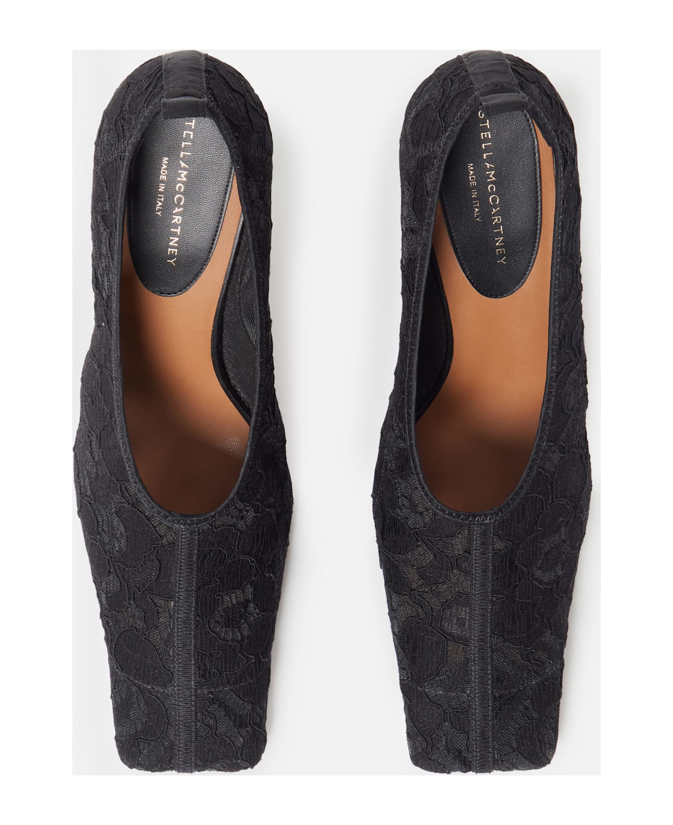 Stella McCartney Lace Pumps With Stiletto Heel And Squared Toe - Black