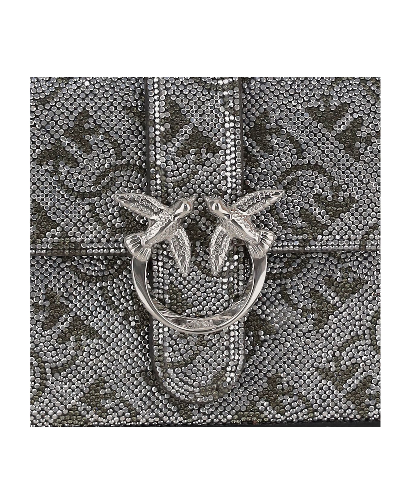 Pinko Love One Slouchy Baby Shoulder Bag - Silver