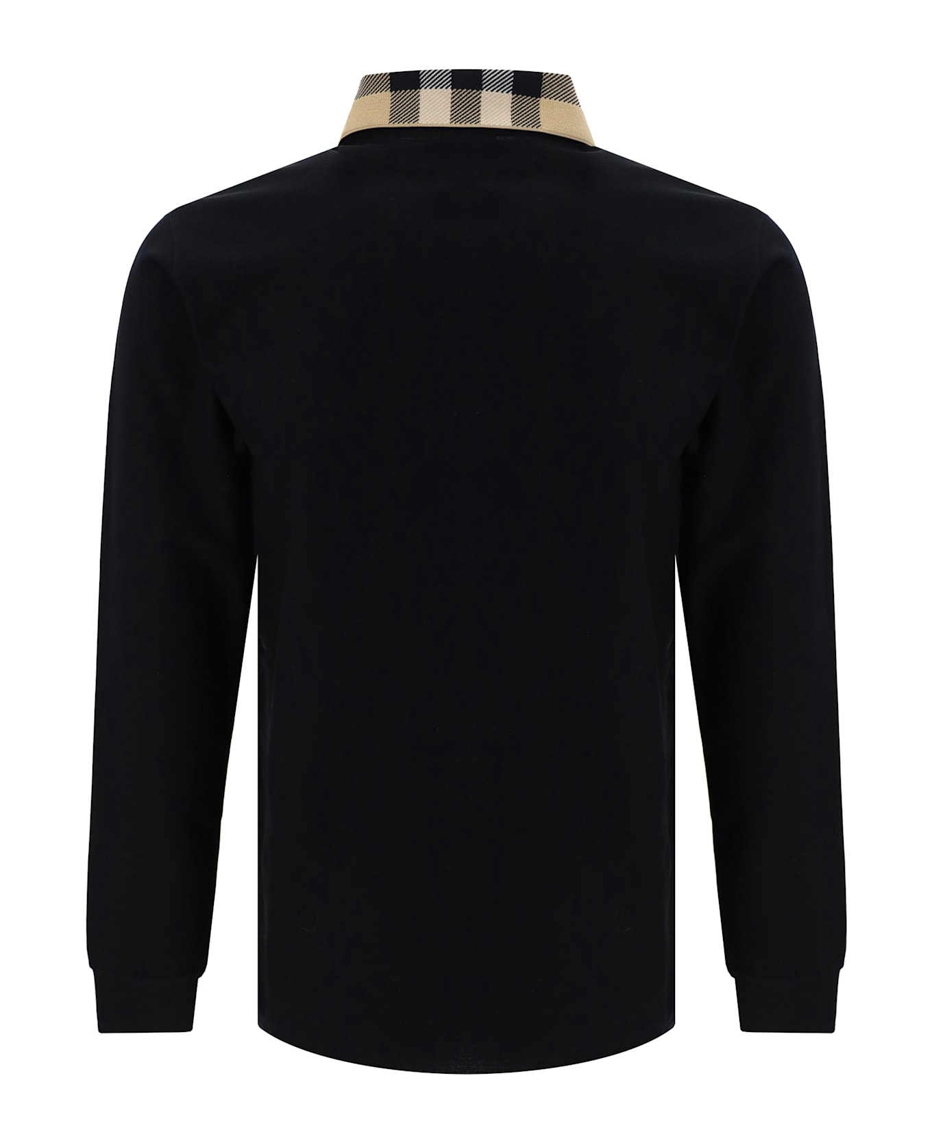 Burberry Long Sleeve Polo Shirt - Black