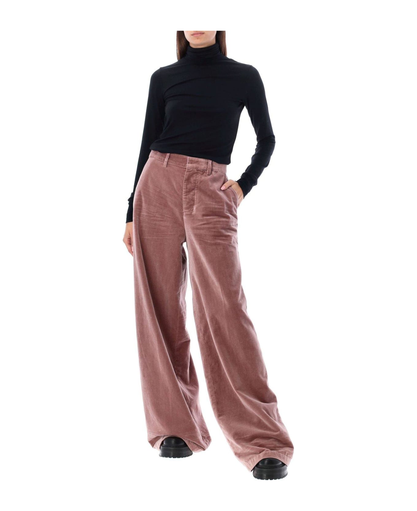 Dsquared2 Baggy Cut Velvet Trousers - Powder ボトムス