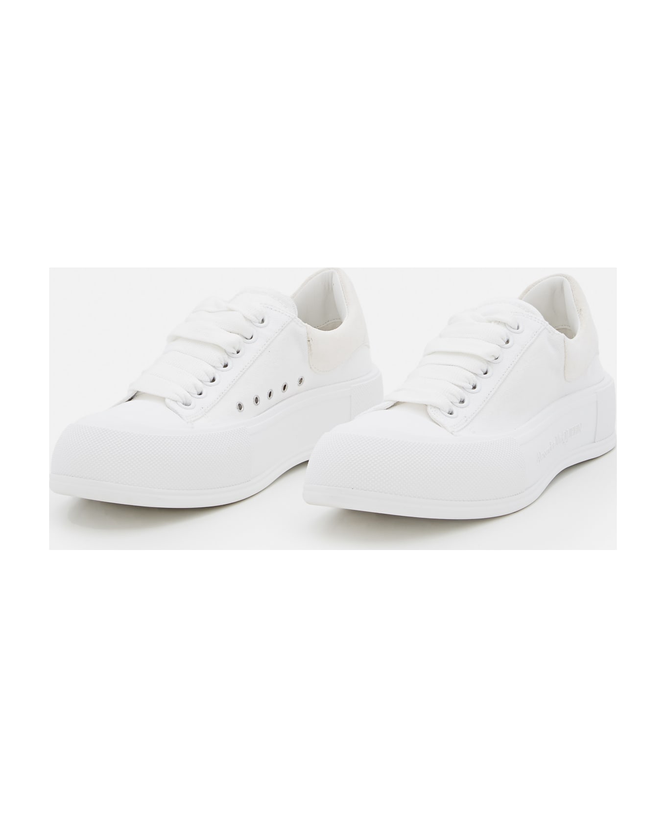 Alexander McQueen Plimsoll Canvas Sneakers - Bianco