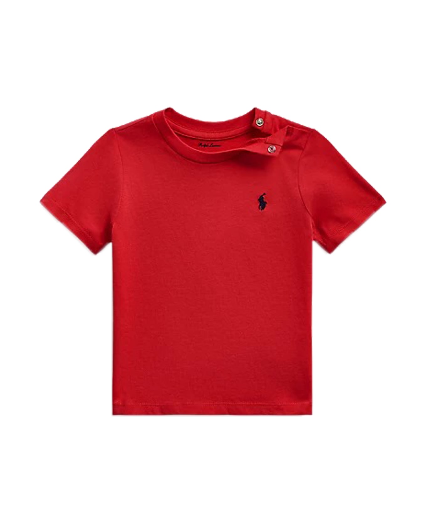 Ralph Lauren Crew Neck T-shirt In Cotton Jersey - Red